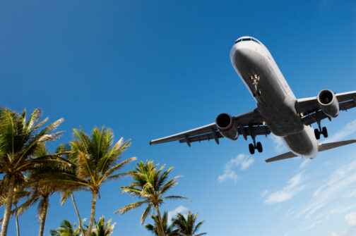 Flug in den Sommerurlaub