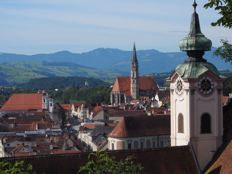 die am Rande des Nationalparks Kalkalpen gelegene Kleinstadt Steyr