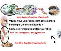 -Le seul mail pour nous joindre : union.europeenne.pret@gmail.com --