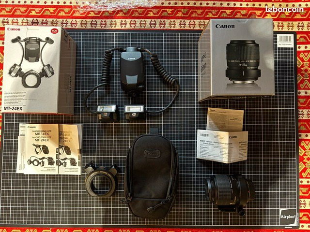 Objectif canon MP-E 65 macro et flash MT-24EX neufs 1 250 €