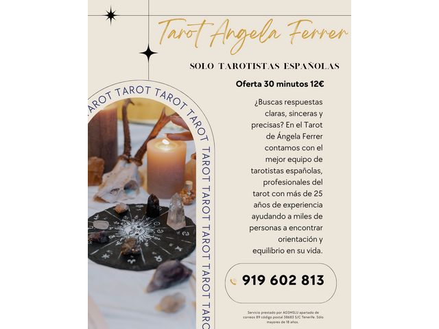 Consulta De Tarot 12€ 30 Min. Solo Tarotistas EspaÑOlas