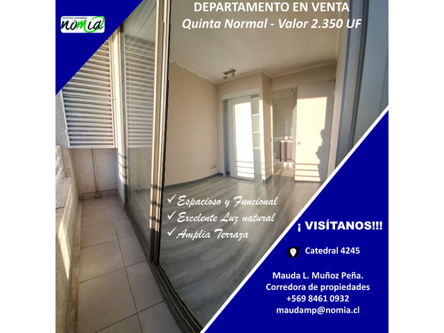 Vendo hermoso departamento en Quinta Normal