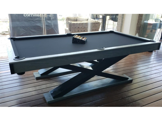 Mesa De Billar, DiseÑO Patas Laterales En X.
