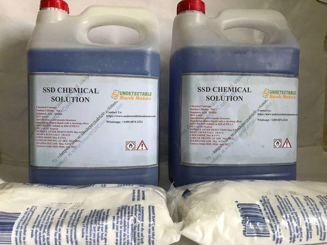 SSD Solución química para limpiar billetes de banco negros y desfigurados