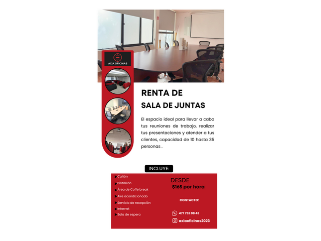 Sala de juntas única.