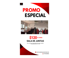 Renta de sala de juntas en Axia