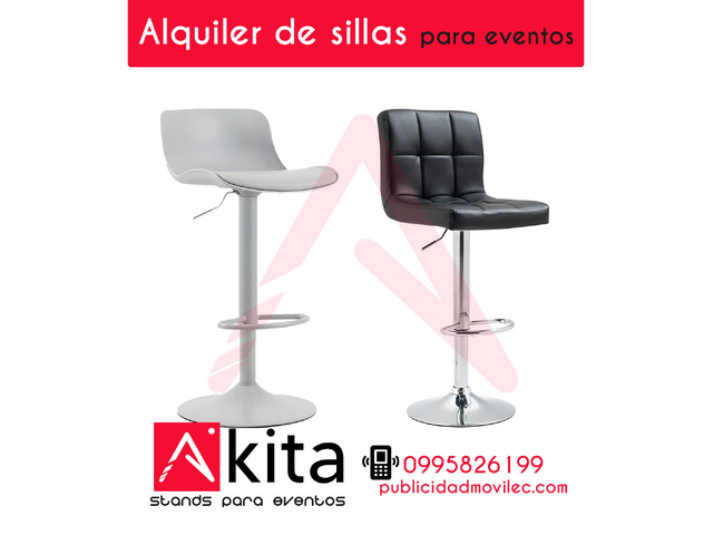 Aquiler de sillas y butacas cocteleras, butacas para eventos Quito