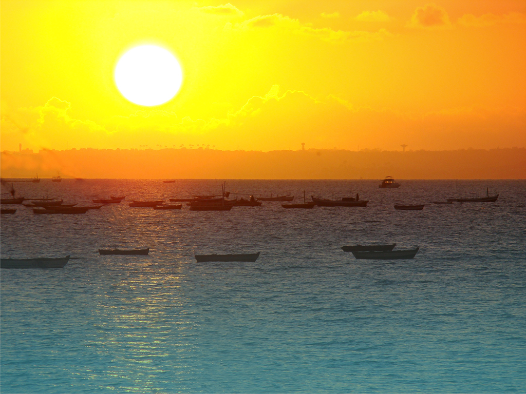Salvador Sonnenuntergang am Horizont