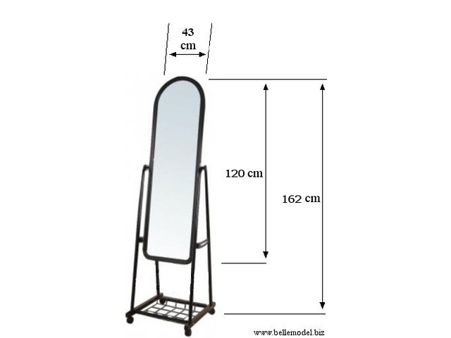 Mirror - full length - standing - on caster wheels.