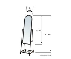 Mirror - full length - standing - on caster wheels.