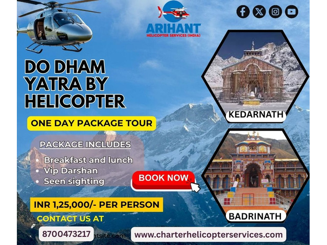 Do Dham Yatra by helicopter