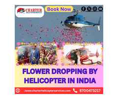 Flower dropping by helicopter in india