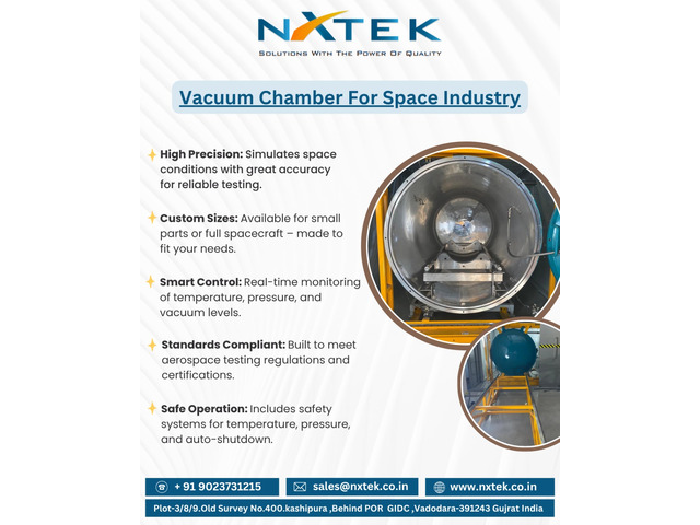 Best Vacuum Chamber For Space Industry | Nxtek
