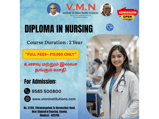 Top Nursing Diploma Courses in Madurai – Career-Focused Training