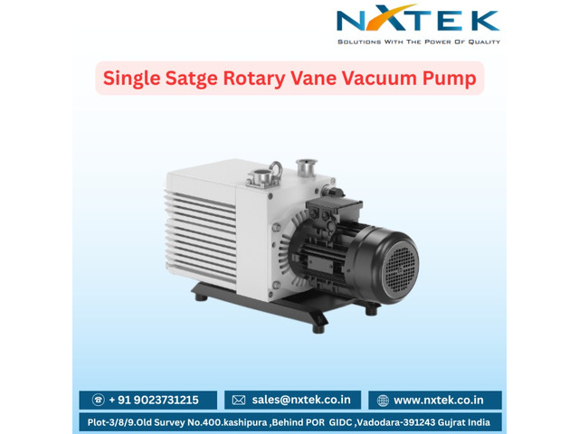 Single Stage Rotary Vane Vacuum Pump | Nxtek