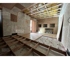 Home Theater Interior Design with Acoustic Precision and Contemporary Style