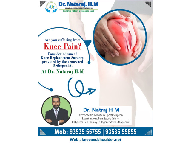Robotic Knee Replacement Surgeon in Bangalore: Dr.Nataraj H M