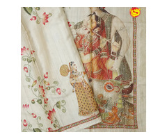 Handloom Tussar Silk Sarees - Diwali Sale at Theni Anantham