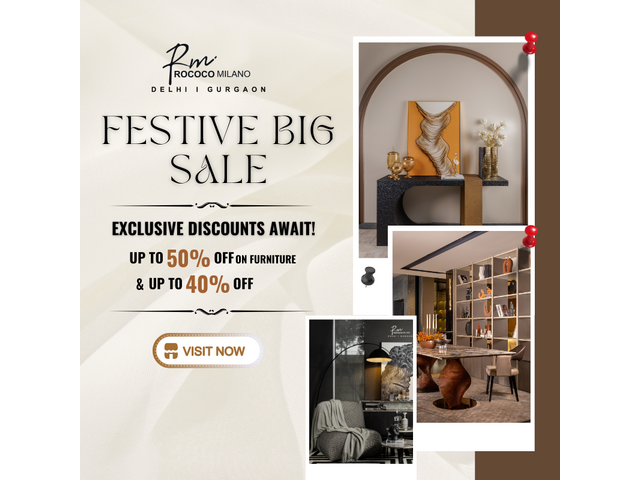 Luxury Furniture Store in Gurgaon – Diwali Sale Up to 50% Off at Rococo Milano