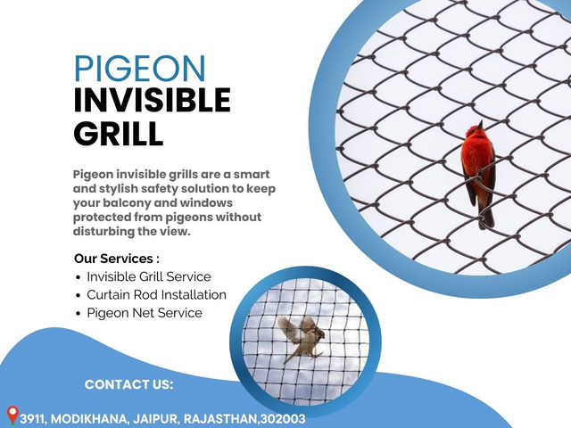 Best Pigeon Invisible Grill for Balconies in Jaipur