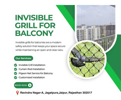 Modern Invisible Grill Installation for Balconies in Jaipur