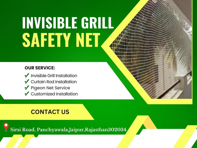 High-Quality Invisible Grill Safety Net Services Jaipur