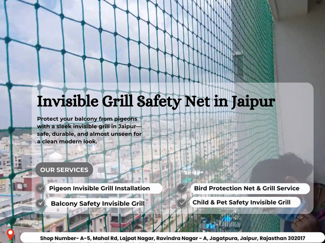 Balcony Safety Invisible Grill Service in Jaipur
