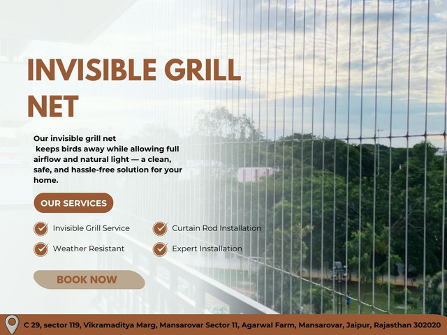 Invisible Grill Net Installation Service in Jaipur