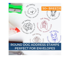 Custom Dog Address Stamp - Personalized Return Address Stamp