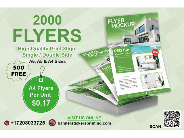 Flyers Printing – High-Quality Custom Flyers at Banner Stickers Printing