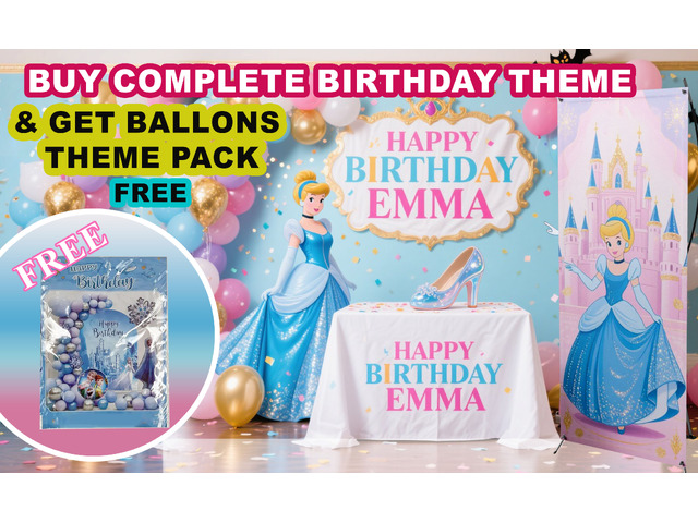 ???? Birthday Banners Theme – Free Balloon Pack with Every Order ???? | Banner Stickers Printing