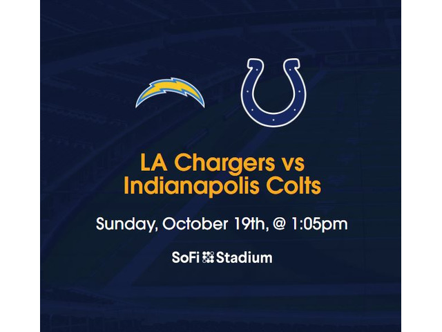 LA Chargers vs Indianapolis Colts Tickets