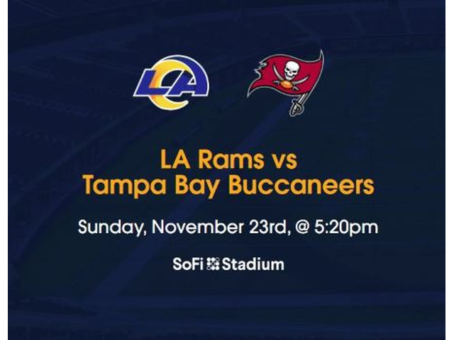 LA Rams vs Tampa Bay Buccaneers Tickets Nov 23