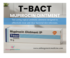 Buy T-Bact Ointment Online (Mupirocin) | Available at OnlineGenericMedicine