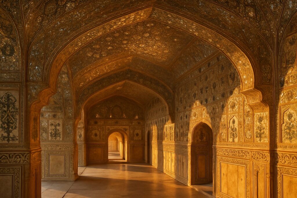 Der Spiegelpalast Sheesh Mahal im Amber Fort