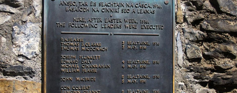 Gedenktafel an irische Freiheitskämpfer