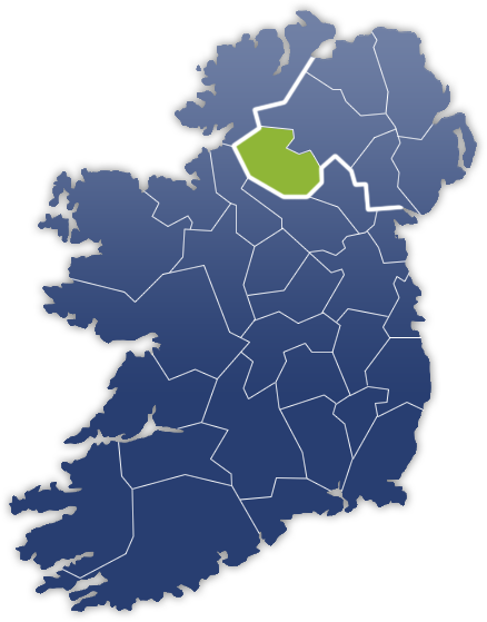 Fermanagh County - Irland Karte