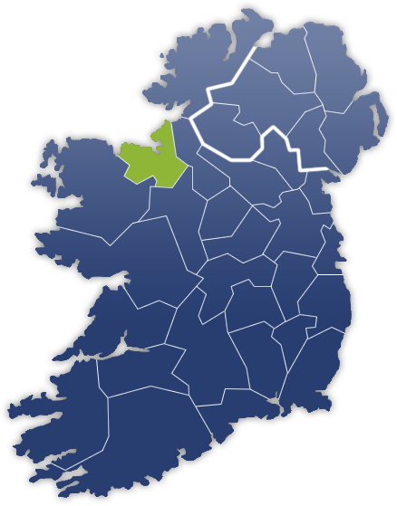 Sligo County - Irland Karte
