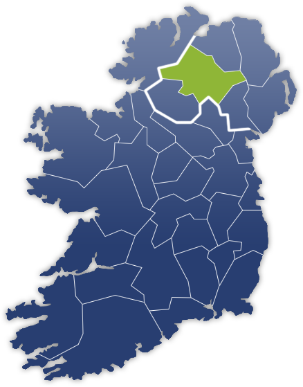 Tyrone County - Irland Karte