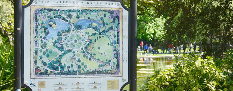Der Lageplan des Parks, damit niemand verloren geht