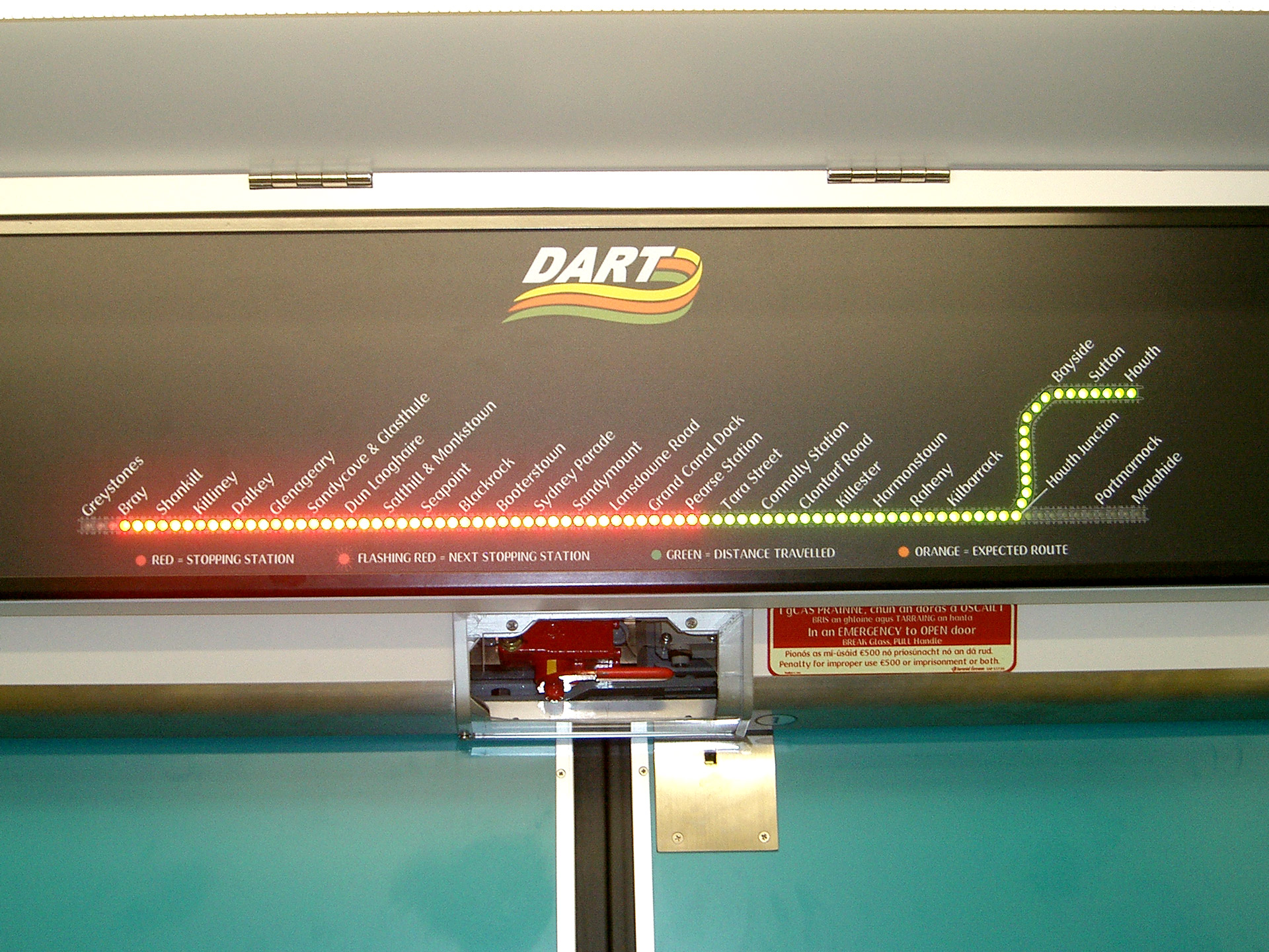 DART Streckenverlauf in Dublin