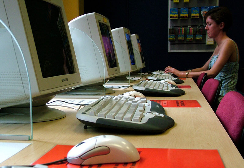 Internetcafé von Innen