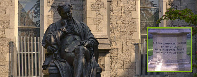 Statue von Sir Benjamin Lee Guinness nahe der Kathedrale