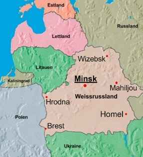 Landkarte Weissrussland Landkarte Weissrussland