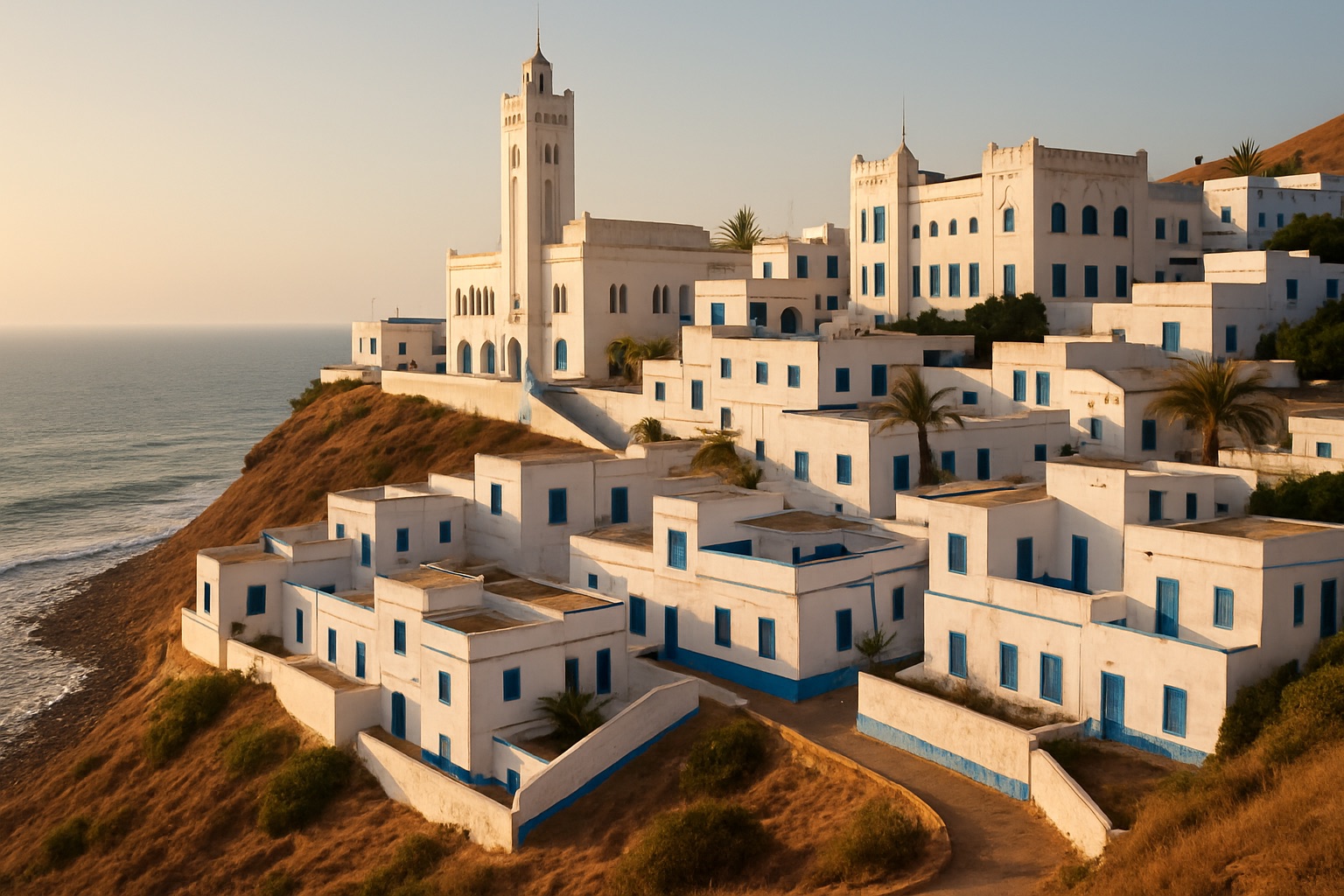Spanische Art-déco-Architektur in Sidi Ifni an der Atlantikküste Marokkos