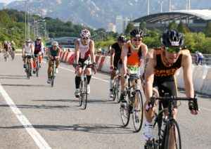 Radfahrer beim Ironman