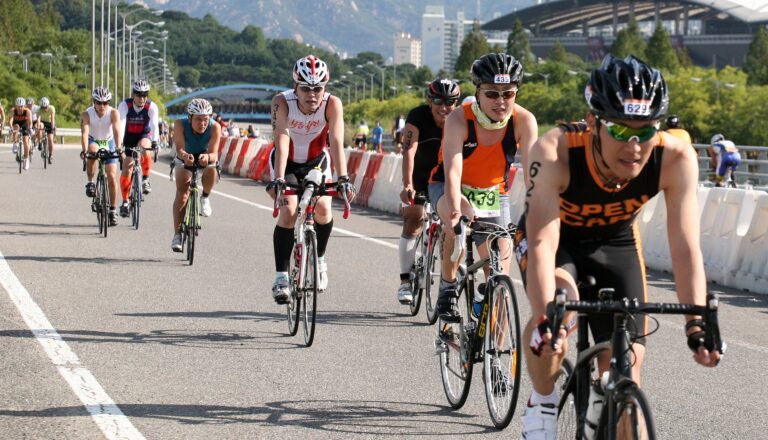 Radfahrer beim Ironman