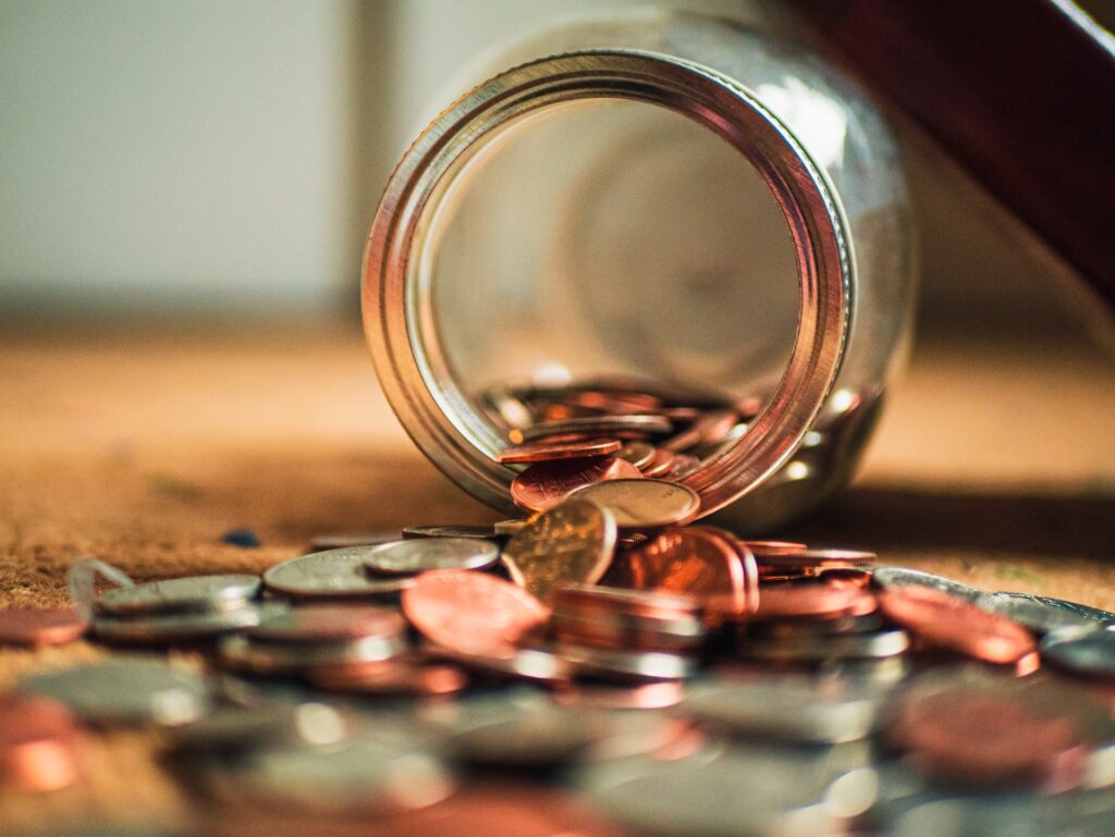 Geld Glas