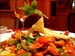 Essen und Trinken am Mittelmeer