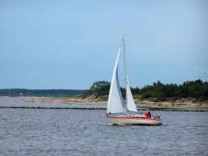Segelboot auf der Düna